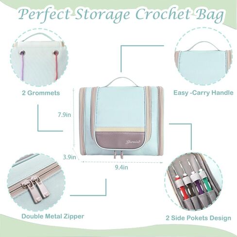 Yarniss Crochet Kits for Beginners, All in One Crochet Kits with 840 Yards Crochet Yarn, 10 Size Ergonomic Crochet Hooks 2.0mm~6.5mm in Saudi Arabia