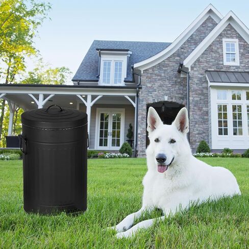 Mounting UP Dog Poop Trash Can for Outdoors Dog Waste Station with Lid Hands-Free Pedal 3.1 Gallon Container Garden Home Yard Kitchen with 200PCS Plastic Trash Bags & 12 Activated Carbon Filter T-Y-G in Saudi Arabia
