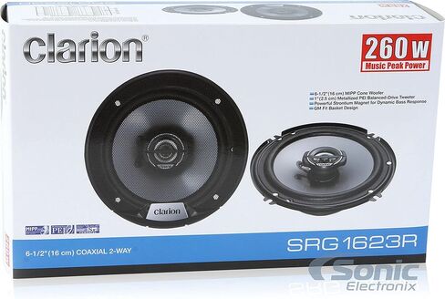 Clarion SRG1623R 80-Watt 6.5-Inch 2-Way Good Series Coaxial Speakers-Set of 2 in Saudi Arabia
