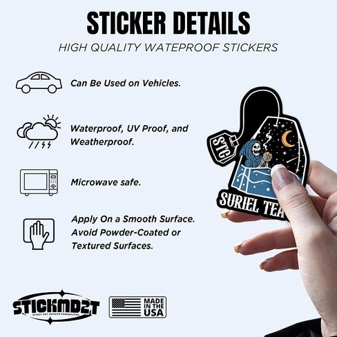 (3Pcs) ACOTAR Suriel Tea co Teabag Stickers, Spill The Tea Bookish Book Lover Acotar Sticker 2" Waterproof Vinyl Sticker Kindle Laptop, Water Bottles, Phone Merchandise Decor Decal Gifts 2 Inches in Saudi Arabia