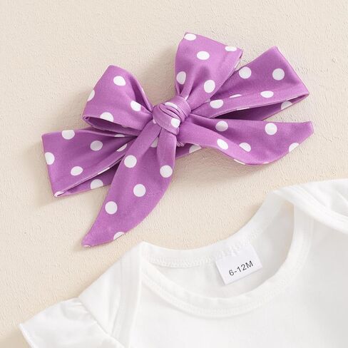 BemeyourBBs Baby Girl First Birthday Outfit 1st Flower Long Sleeve Romper Cute Bow Pants Set One Year Birthday Clothes in Kuwait