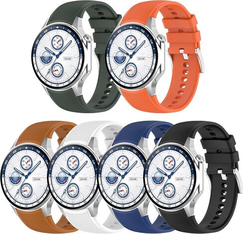 FitTurn 6 Pack Sport Bands Compatible with Oppo Watch X, Oneplus Watch 2 for Men Women, Adjustable Waterproof Silicone Strap for Oppo Watch X, Oneplus Watch 2 Smart Watches Accessories in Saudi Arabia