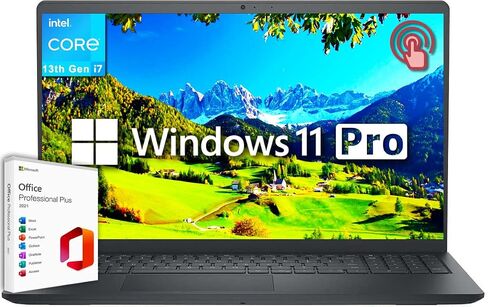 Dell Inspiron 15 3000 3530 Business Laptop, 15.6" FHD WVA Touchscreen, 13th Gen Intel i7-1355U Up to 5GHz(10-Core), 64GB RAM, 2TB SSD, Intel Iris Xe Graphics, 1080P Webcam, Wi-Fi 6, Windows 11 Pro in Saudi Arabia