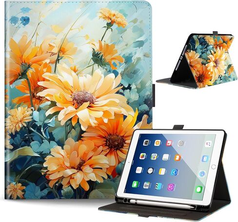 حافظة لجهاز iPad 9/8/7 الجيل 10.2 بوصة مع حامل قلم رصاص، رؤية متعددة الزوايا، حافظات قابلة للطي لجهاز Apple iPad 8th/7th/9th Gen، ليلة مرصعة بالنجوم in Kuwait