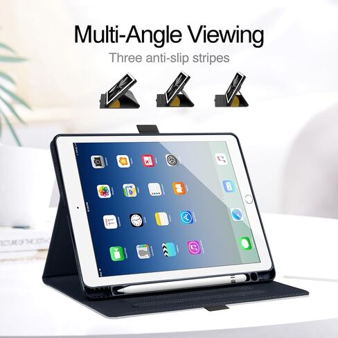 حافظة لجهاز iPad 9/8/7 الجيل 10.2 بوصة مع حامل قلم رصاص، رؤية متعددة الزوايا، حافظات قابلة للطي لجهاز Apple iPad 8th/7th/9th Gen، ليلة مرصعة بالنجوم in Kuwait