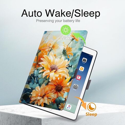 حافظة لجهاز iPad 9/8/7 الجيل 10.2 بوصة مع حامل قلم رصاص، رؤية متعددة الزوايا، حافظات قابلة للطي لجهاز Apple iPad 8th/7th/9th Gen، ليلة مرصعة بالنجوم in Kuwait