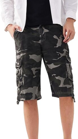 Men Cargo Shorts Classic Casual Cotton Relaxed Fit Pants with 8 Pockets for Summer Work Hiking Fishing Cargo Short… in Saudi Arabia