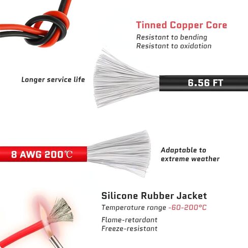Beleeb Jumper Cables for Car with Adapter for DEWALT 20V Batteries, 8AWG 4.92FT Auto Booster Cable for Jump Starting Car Using Tool Battery in Saudi Arabia