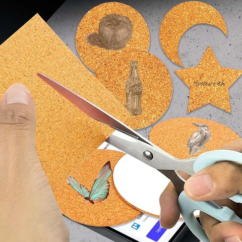 100 Pack Self-Adhesive Cork Round 3.75" Backing Sheets with Adhesive Backing Cork ， for DIY Crafts、Drawing Board, Festive Hand-Cut Paper， Bottom Protection for Various Types of Coasters in Saudi Arabia
