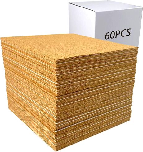 100 Pack Self-Adhesive Cork Round 3.75" Backing Sheets with Adhesive Backing Cork ， for DIY Crafts、Drawing Board, Festive Hand-Cut Paper， Bottom Protection for Various Types of Coasters in Saudi Arabia