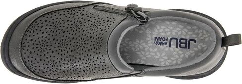 JBU Women's Avry Perforated Slip on Flat Comfort Casual Side Zipper Dress Shoe in Saudi Arabia