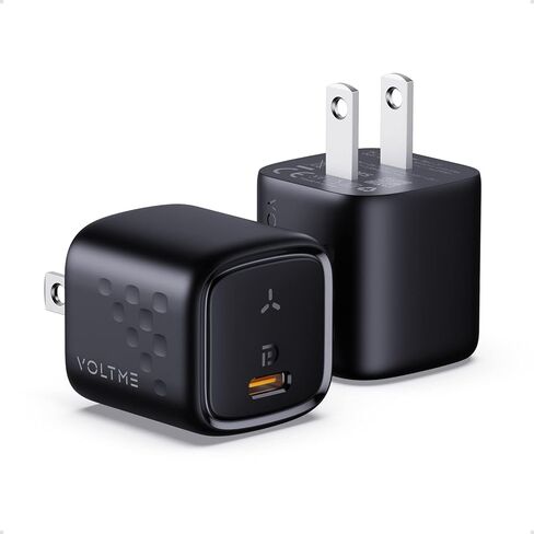 [2-Pack] VOLTME 30W USB C Charger (GaN III Tech), PD PPS Charger Blocks Fast Chargers, 30W USB-C Power Adapters for MacBook Air, iPhone 14 13 12 11 Pro Max Mini Plus, Galaxy S22 S21, Pixel 6, iPad in Saudi Arabia