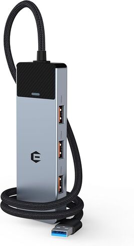 4in 1 USB Hub, USB 3.2 Hub, USB Splitter Multiport Adapter 10Gbps Data Hub with 1.6ft/50cm Extended Cable for MacBook Air/Pro, iMac, Dell, HP, Surface Pro, Tesla Model 3, Mobile HDD in Kuwait