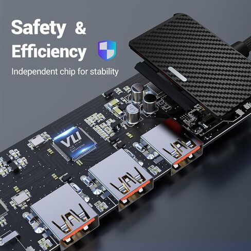 4in 1 USB Hub, USB 3.2 Hub, USB Splitter Multiport Adapter 10Gbps Data Hub with 1.6ft/50cm Extended Cable for MacBook Air/Pro, iMac, Dell, HP, Surface Pro, Tesla Model 3, Mobile HDD in Kuwait