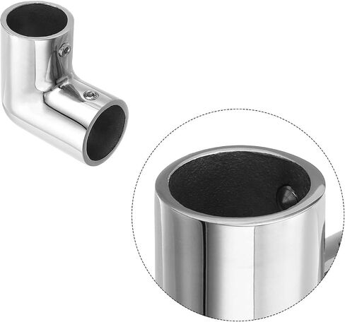 uxcell Boat Handrail Fitting, 2-Way Elbow Pipe Connector Marine Grade 316 Stainless Steel Pipe Fitting Connector 4mm for 1-3/16inch OD Tube Shelves Display Racks in Saudi Arabia