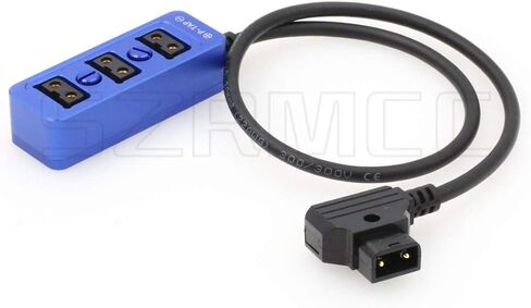SZRMCC D-tap Male to 3 Port P-tap Hub Metal Splitter Power Cable with Screw Holes for ARRI RED Cameras accesories (Blue) in Saudi Arabia