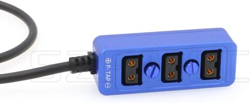 SZRMCC D-tap Male to 3 Port P-tap Hub Metal Splitter Power Cable with Screw Holes for ARRI RED Cameras accesories (Blue) in Saudi Arabia