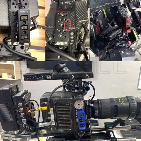 SZRMCC D-tap Male to 3 Port P-tap Hub Metal Splitter Power Cable with Screw Holes for ARRI RED Cameras accesories (Blue) in Saudi Arabia