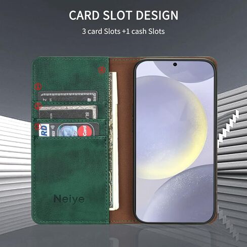 متوافق مع حافظة محفظة Samsung Galaxy S24 Plus مع فتحات بطاقة RFID وإغلاق مغناطيسي واقٍ من جلد البولي يوريثان وغطاء هاتف لهاتف Galaxy S24+ (6.7 بوصة - لافندر) in Kuwait