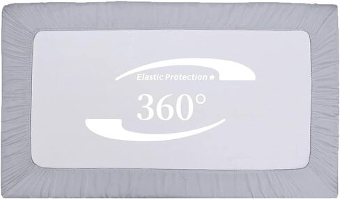 Crib Fitted Sheet Bamboo Viscose Crib Sheet 52"x28"+8" for Standard Crib and Toddler Mattresses - Deep Pocket, Ultra Soft, Breathable, for Baby Boys and Girls (Beige,1 PC) in Saudi Arabia