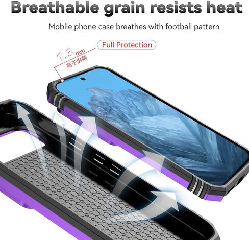 for Google Pixel 9 / Pixel 9 Pro Case with Slide Camera Cover HD Screen Protector [Military Grade Drop Tested] Magnetic Ring Holder Kickstand Protective Phone Case for Google Pixel 9/9 Pro, Black in Saudi Arabia