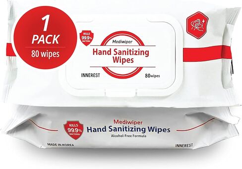 Innerest Mediwiper (1920 Wipes) Antibacterial Hand Wipes | Non Alcohol Wipes Bulk Hand Sanitizer - 80 Count, 24Packs in Saudi Arabia