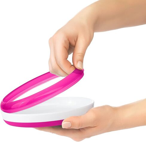 طبق أطفال أوكسو مع حلقة تدريب قابلة للإزالة - وردي in Kuwait