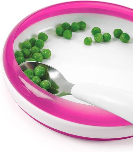 طبق أطفال أوكسو مع حلقة تدريب قابلة للإزالة - وردي in Kuwait