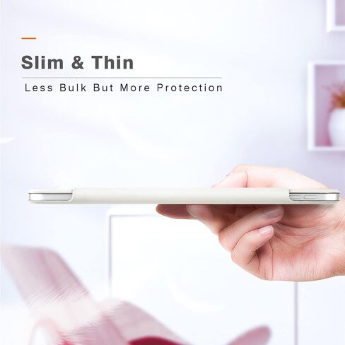 حافظة مغناطيسية لجهاز iPad Pro 11 بوصة الجيل الرابع/الثالث / الجيل الثاني (2022/2021/2020)، حافظة ذكية نحيفة، حافظة حامل ثلاثية الطي خفيفة الوزن، خاصية النوم/الاستيقاظ التلقائي، تدعم الجيل الثاني من شحن قلم Apple (أبيض) in Kuwait