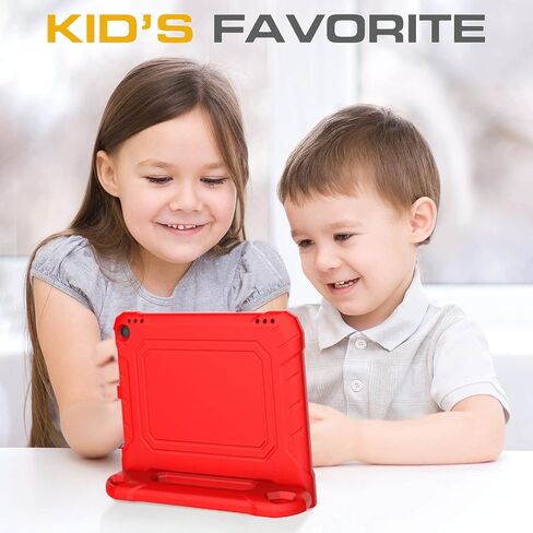 حافظة أطفال لجهاز HD 10 Pro / 10 Plus / 10 Pro Tablet (الجيل 13/11)، واقي شاشة مدمج، حافظة حماية متينة بمقبض مقاوم للصدمات لجهاز HD 10.1 بوصة 2023/2021، أسود in Saudi Arabia