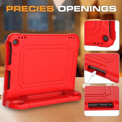 حافظة أطفال لجهاز HD 10 Pro / 10 Plus / 10 Pro Tablet (الجيل 13/11)، واقي شاشة مدمج، حافظة حماية متينة بمقبض مقاوم للصدمات لجهاز HD 10.1 بوصة 2023/2021، أسود in Saudi Arabia