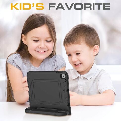 حافظة أطفال لجهاز HD 10 Pro / 10 Plus / 10 Pro Tablet (الجيل 13/11)، واقي شاشة مدمج، حافظة حماية متينة بمقبض مقاوم للصدمات لجهاز HD 10.1 بوصة 2023/2021، أسود in Saudi Arabia