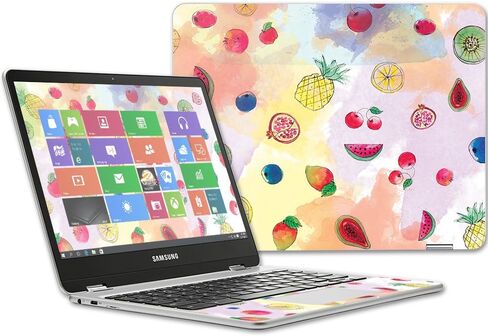 MightySkins Skin Compatible with Samsung Chromebook Plus 12.3"(2017) wrap Cover Sticker Skins Purple Hearts in Saudi Arabia