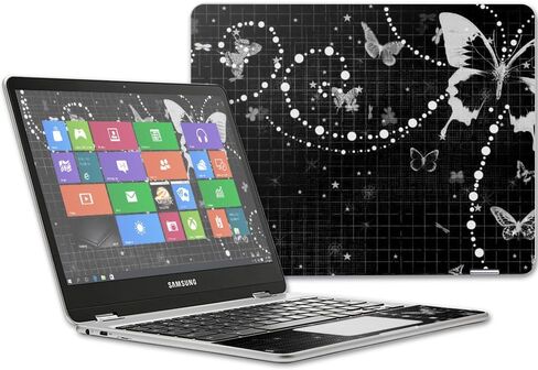 MightySkins Skin Compatible with Samsung Chromebook Plus 12.3"(2017) wrap Cover Sticker Skins Purple Hearts in Saudi Arabia