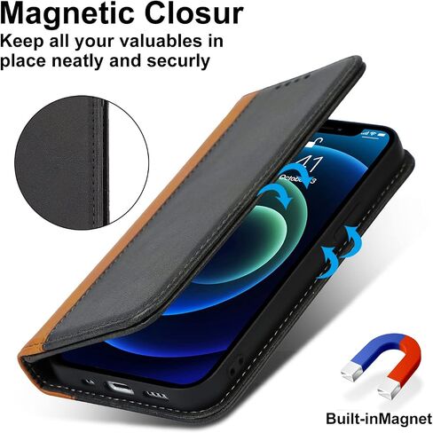 Ｈａｖａｙａ Magnetic Card Wallet Holder with MagSafe for iPhone 15 Pro Max/15 Pro/15 Plus/15/14 Pro Max/14 Plus/14 Pro/14/13 Pro Max/13 Pro/13/13 Mini/12/12 Pro/12 Pro Max/12 Mini-Wine Red in Saudi Arabia