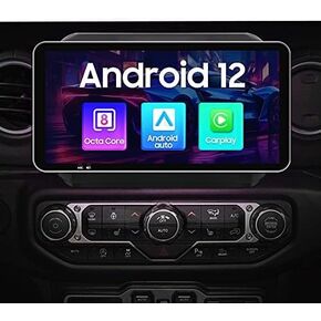 10.33 Inch Car Stereo Radio for Jeep Wrangler JL(2018-2023)/Gladiator (2018-2023), 8Core 4+32GB GPS Navigation with Wireless Carplay Android Auto Local Weather WiFi SWC QLED DSP Online Radio