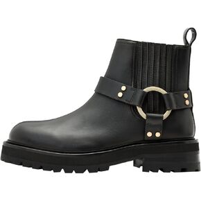 AllSaints Women's Maddie Ankle Length Leather Biker Boots
