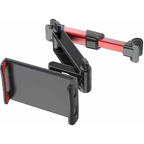 Viyyxur-ipad car Holder Back seat, headrest Phone Holder, Retractable headrest Mount for 4.7-12.9-inch Screen Tablets and Cell Phones, Compatible with iPad iPhone, Samsung, Switch (red) (Viyyxur06)