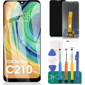 for Nokia C210 Replacement Screen for Nokia C210 LCD Digitizer Repair Kits for Nokia TA-1548 Touch Screen Display Assembly Replacement 6.3"