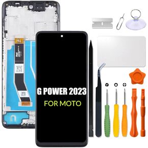Replacement for Motorola Moto G Power 5G 2023 LCD Screen with Frame for Moto XT2311 Screen Touch Digitizer Assembly LCD Display with Repair kit(Black with Frame)