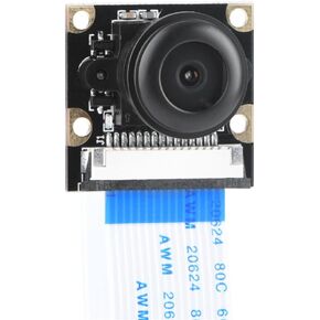 Fisheye Wide Angle Camera Module,1080P Professional Camera Module with 5MP OV5647 Webcam Sensor and Adjustable Lens for Raspberry Pi 2/3/B+/