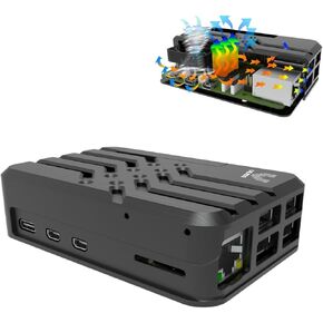 Vilros Duo Deluxe Raspberry Pi 5 Case- The Deluxe Passive and Active Cooling Case for Pi 5