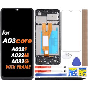 LCD Screen Replacement Touch Digitizer Display Assembly with Frame for Samsung Galaxy A03 Core A032 SM-A032F A032F A032M A032G 6.5"