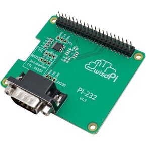 PI-232 | RS232 HAT for Rapsberry Pi A+/B+/2/3/4, RS232 Hat Expansion PCB Board, Compact GPIO TX/RX