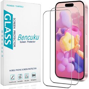 (2 Pack Designed for iPhone 16 Tempered Glass Screen Protector, Full Coverage, Anti Scratch, Bubble Free