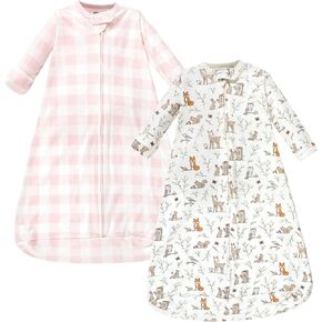 Hudson Baby Unisex Baby Cotton Wearable Sleeping Bag, Sack, Blanket, Teddy Bear Long Sleeve, 3-9 Months