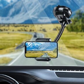 Car Phone Mount Dashboard, Universal Best Windshield Phone Mount for Car, Window Phone Mount for Car Dashboard, Rotatable Car Phone Holder for iPhone Android S24 Ultra Video Recording(C26)