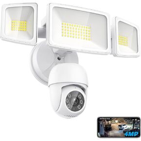 Onforu Floodlight Camera Outdoor, 2K HD Security Flood Light Cam Wired, 360° Coverage AI Detection & Auto Tracking, 55W 5500LM Motion-Activated Flood Lighting Camera, Color Night Vision, 2-Way Audio