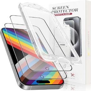 imluckies 2 Pack Matte Privacy Screen Protector for iPhone 15 Pro Max, Anti-Glare & Anti Fingerprint, Dynamic Island Compatible, Easy Install 6.7", Anti-Spy Private Tempered Glass Smooth Film