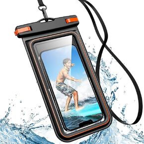 Universal Case Waterproof Phone Pouch,Dry Cellphone Bag Compatible for iPhone 15 Pro Max 14 13 12 11 Pro Max XS Max XR X 8 7 6 SE S,Galaxy S23 S22 Ultra S21 S20,Up to 7.0",white-2Pack